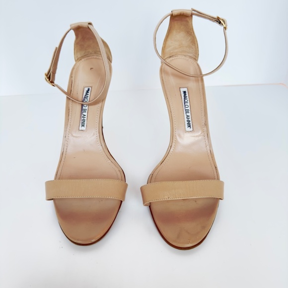 MANOLO BLAHNIK Chaos Leather Ankle Strap Sandals - Picture 10 of 10